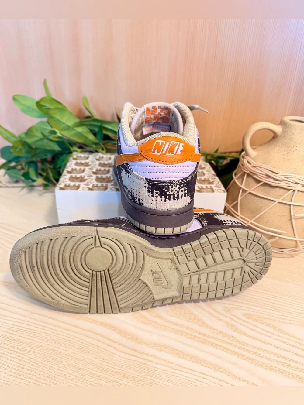 Nike Dunk Low Orange Snake Print